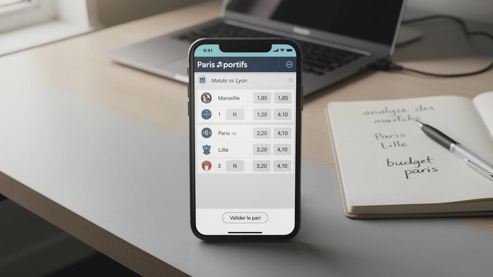 Illustration paris sportifs sur mobile